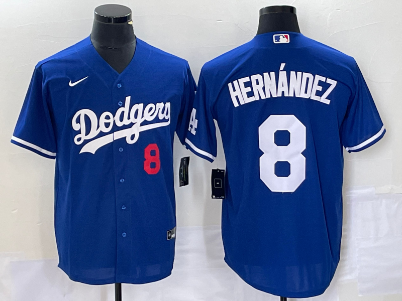 Men's Los Angeles Dodgers Enrique Hernandez #8 Blue Jersey